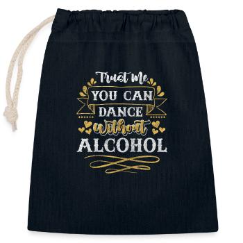 Santé liée à l’alcool - Sac cadeau en coton avec cordon (25 x 30 cm) - bleu marine - Devant