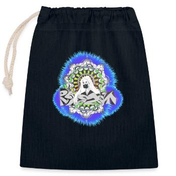 Graffiti - Street Art Mandala - Closable cotton gift bag (25x30cm) - navy - Front