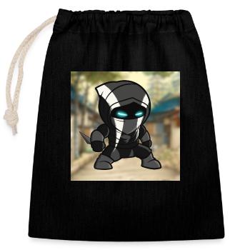 BitcoinCash (en anglais seulement) - Sac cadeau en coton avec cordon (25 x 30 cm) - noir - Devant
