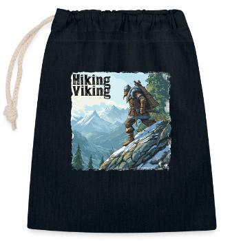 Hiking Viking - Verschließbarer Geschenkbeutel aus Baumwolle (25x30cm) - Navy - Vorne