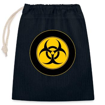 Mod Biohazard Schild - Verschließbarer Geschenkbeutel aus Baumwolle (25x30cm) - Navy - Vorne
