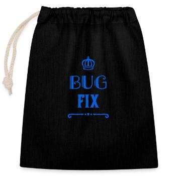 La correction de bogues fonctionne toujours - Sac cadeau en coton avec cordon (25 x 30 cm) - noir - Devant