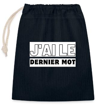 Duo Dominance Tees - Sac cadeau en coton avec cordon (25 x 30 cm) - bleu marine - Devant