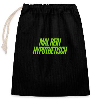 Hypothese - Verschließbarer Geschenkbeutel aus Baumwolle (25x30cm) - Schwarz - Vorne