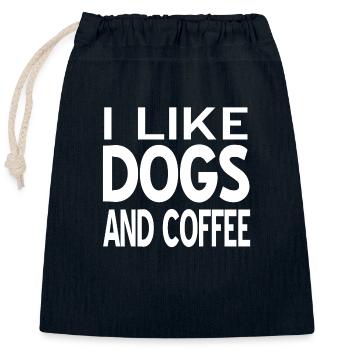 Canine - Sac cadeau en coton avec cordon (25 x 30 cm) - bleu marine - Devant