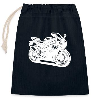 Motor Race Extremsport Rennsport Motorsport - Verschließbarer Geschenkbeutel aus Baumwolle (25x30cm) - Navy - Vorne