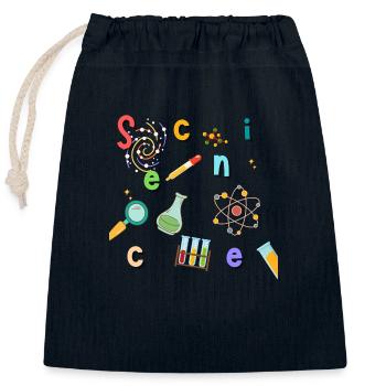 Bunte Wissenschaft - Verschließbarer Geschenkbeutel aus Baumwolle (25x30cm) - Navy - Vorne