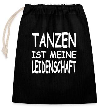 Tanzen - Verschließbarer Geschenkbeutel aus Baumwolle (25x30cm) - Schwarz - Vorne