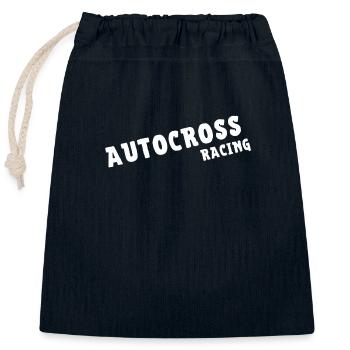 Autocross Stockcar RallyFrance, Allemagne, - Sac cadeau en coton avec cordon (25 x 30 cm) - bleu marine - Devant