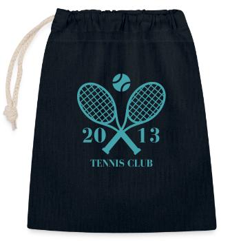 2013 Tennisclub - Verschließbarer Geschenkbeutel aus Baumwolle (25x30cm) - Navy - Vorne