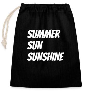 Summer Sun Sunshine Sommer Sonne Sonnenschein - Closable cotton gift bag (25x30cm) - black - Front