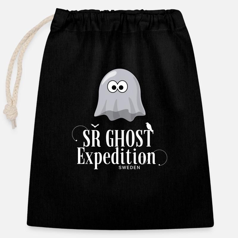 Spectral Rambler : la série SR Ghost Expedition - Sac cadeau en coton avec cordon (25 x 30 cm) - noir