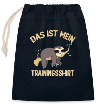 Das Ist Mein Trainingsshirt - Verschließbarer Geschenkbeutel aus Baumwolle (25x30cm) - Navy - Vorne
