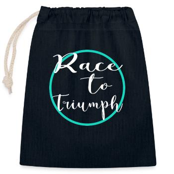 horse racing thrilling experiences present - Verschließbarer Geschenkbeutel aus Baumwolle (25x30cm) - Navy - Vorne