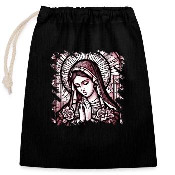 Jungfrau Maria Jesus Bibel christliche Religion christlich - Verschließbarer Geschenkbeutel aus Baumwolle (25x30cm) - Schwarz - Vorne