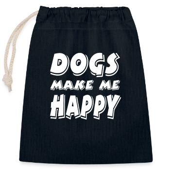 Canine - Closable cotton gift bag (25x30cm) - navy - Front