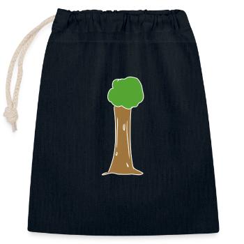 Baum Symbol Natur grün pflanze - Verschließbarer Geschenkbeutel aus Baumwolle (25x30cm) - Navy - Vorne
