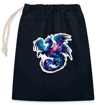 Astrologischer Drache Sternbild Horoskop - Verschließbarer Geschenkbeutel aus Baumwolle (25x30cm) - Navy - Vorne
