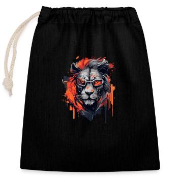 Infernal elegance - Closable cotton gift bag (25x30cm) - black - Front