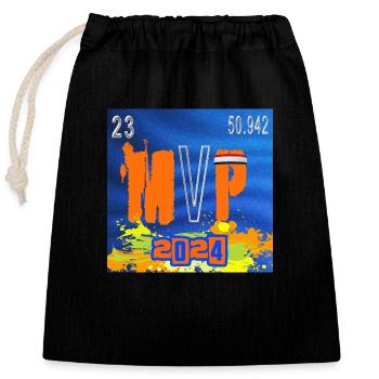 "Most Valuable Player 2024 "chemistry design - Sac cadeau en coton avec cordon (25 x 30 cm) - noir - Devant