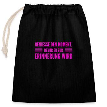 I'm a connoisseur - Closable cotton gift bag (25x30cm) - black - Front