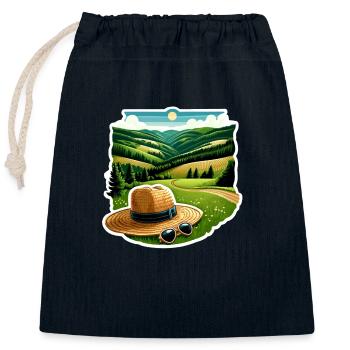 Sauerland Region - Verschließbarer Geschenkbeutel aus Baumwolle (25x30cm) - Navy - Vorne