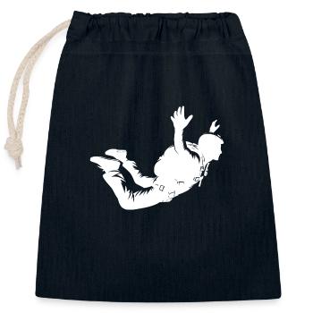 Fallschirmsport Hobby Mann Fallschirmsprung Flug - Verschließbarer Geschenkbeutel aus Baumwolle (25x30cm) - Navy - Vorne