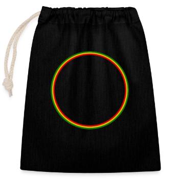 Bague Rouge Jaune Vert - Sac cadeau en coton avec cordon (25 x 30 cm) - noir - Devant