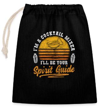 Blender Boissons Drinker Rum - Sac cadeau en coton avec cordon (25 x 30 cm) - noir - Devant