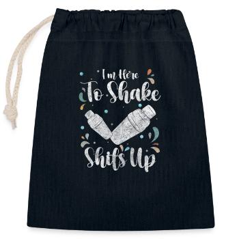 Blender Alcohol Celebrations - Closable cotton gift bag (25x30cm) - navy - Front