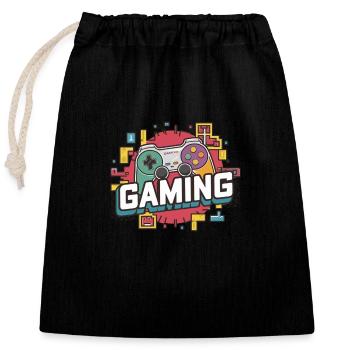 Gaming - Controllers - Closable cotton gift bag (25x30cm) - black - Front