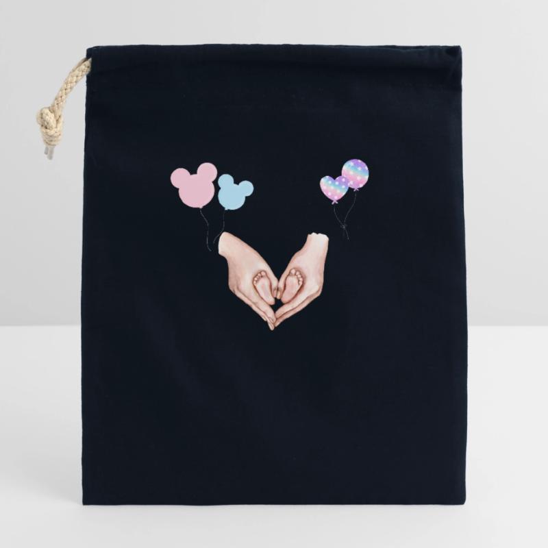 Mädchen oder Junge Verschließbarer Geschenkbeutel aus Baumwolle (25x30cm)