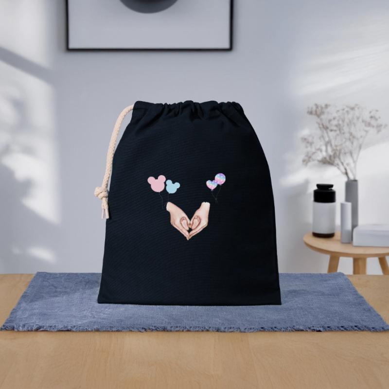 Mädchen oder Junge Verschließbarer Geschenkbeutel aus Baumwolle (25x30cm)