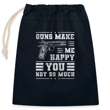 Gun Club Gun Enthusiast Ammunition Hunter - Closable cotton gift bag (25x30cm) - navy - Front