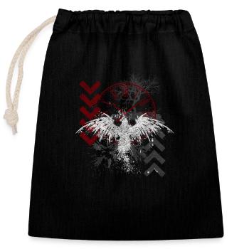 Trash Polka Crâne Dur - Sac cadeau en coton avec cordon (25 x 30 cm) - noir - Devant