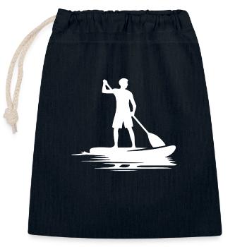 Stand Up Paddling Club Paddel Kurs - Verschließbarer Geschenkbeutel aus Baumwolle (25x30cm) - Navy - Vorne