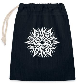 Fantaisie étoiles composition style de tatouage - Sac cadeau en coton avec cordon (25 x 30 cm) - bleu marine - Devant