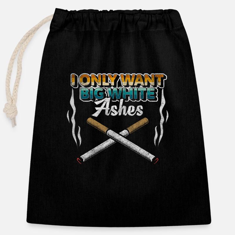 Smokers Cigarettes Hemp Glow Sticks - Closable cotton gift bag (25x30cm) - black