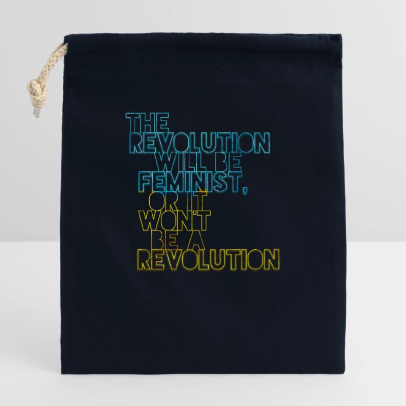 Die Revolution wird feministisch sein, oder wird sie es nicht sein Verschließbarer Geschenkbeutel aus Baumwolle (25x30cm)
