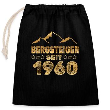 en 1960 - Sac cadeau en coton avec cordon (25 x 30 cm) - noir - Devant