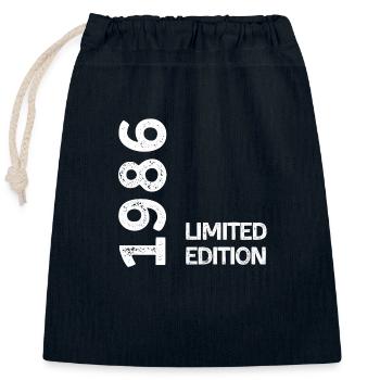 1986 limited edition - Sac cadeau en coton avec cordon (25 x 30 cm) - bleu marine - Devant