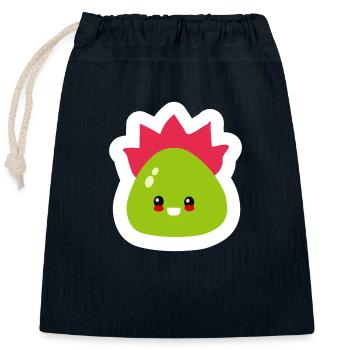 sushi, fan de sushi, wasabi - Sac cadeau en coton avec cordon (25 x 30 cm) - bleu marine - Devant