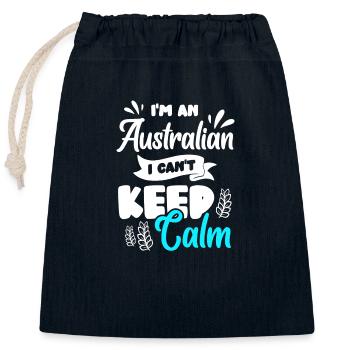 Drapeau Koala Pays Australien - Sac cadeau en coton avec cordon (25 x 30 cm) - bleu marine - Devant