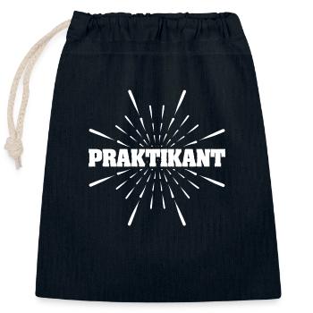 Intern as a job - Closable cotton gift bag (25x30cm) - navy - Front