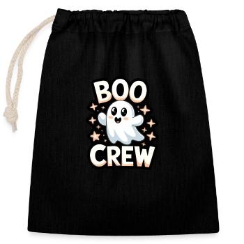 Süßes Gespenst – Boo Crew - Verschließbarer Geschenkbeutel aus Baumwolle (25x30cm) - Schwarz - Vorne