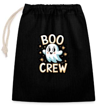 Süßes Gespenst – Boo Crew - Verschließbarer Geschenkbeutel aus Baumwolle (25x30cm) - Schwarz - Vorne