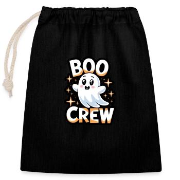 Sweet Ghost – Boo Crew - Closable cotton gift bag (25x30cm) - black - Front