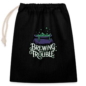 Hexenkessel – Brewing Trouble - Closable cotton gift bag (25x30cm) - black - Front