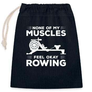 Rudern Trainieren Wassersport - Verschließbarer Geschenkbeutel aus Baumwolle (25x30cm) - Navy - Vorne