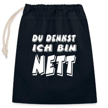 Party - Verschließbarer Geschenkbeutel aus Baumwolle (25x30cm) - Navy - Vorne
